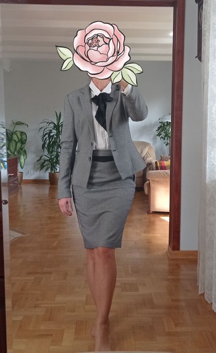 Garnitur kostium damski ze spódnicą rozm M/38 Orsay