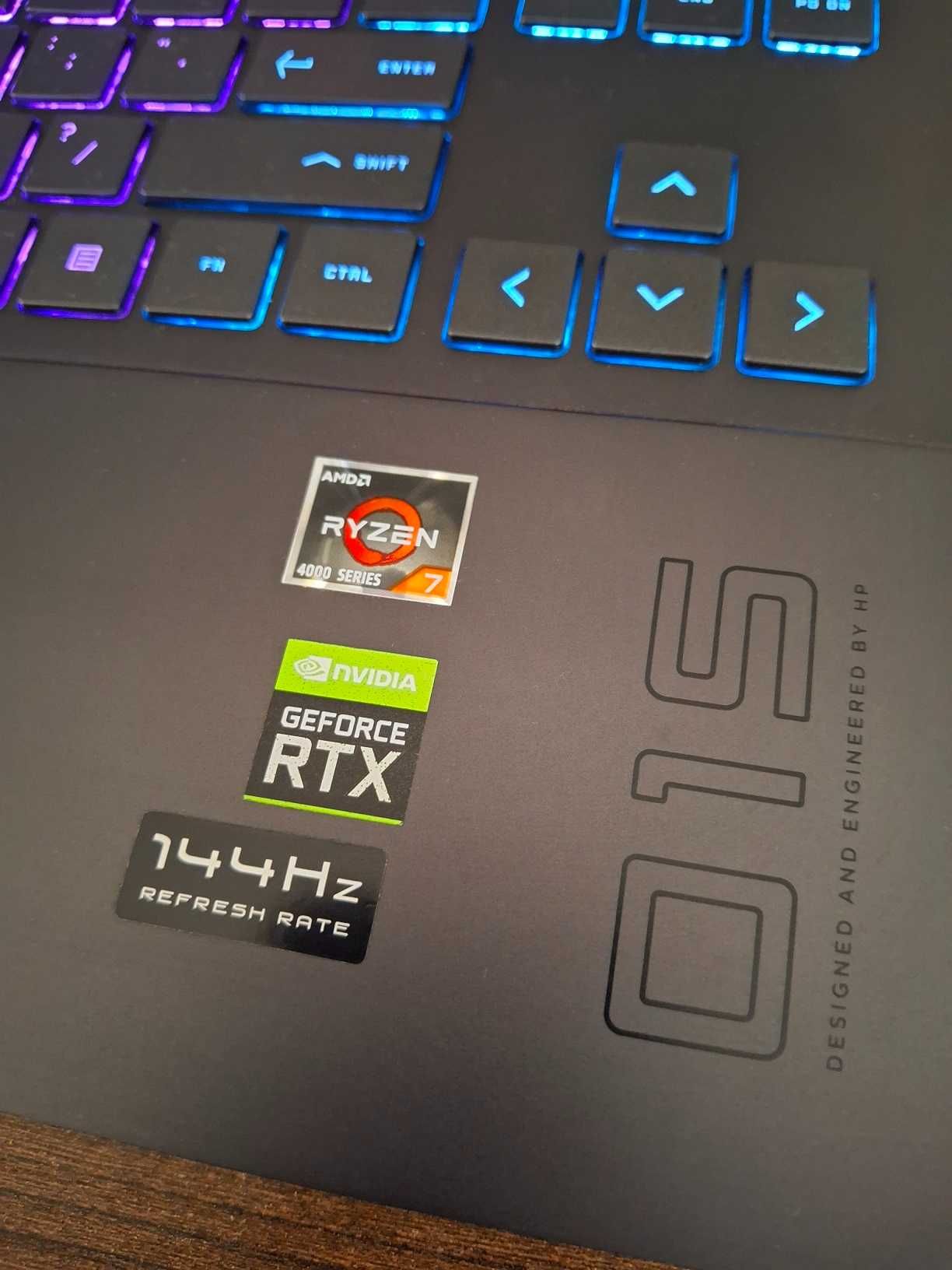 HP OMEN 15" Ryzen 7 4800H, RTX 2600, 16GB DDR4, SSD 512GB,  Win10