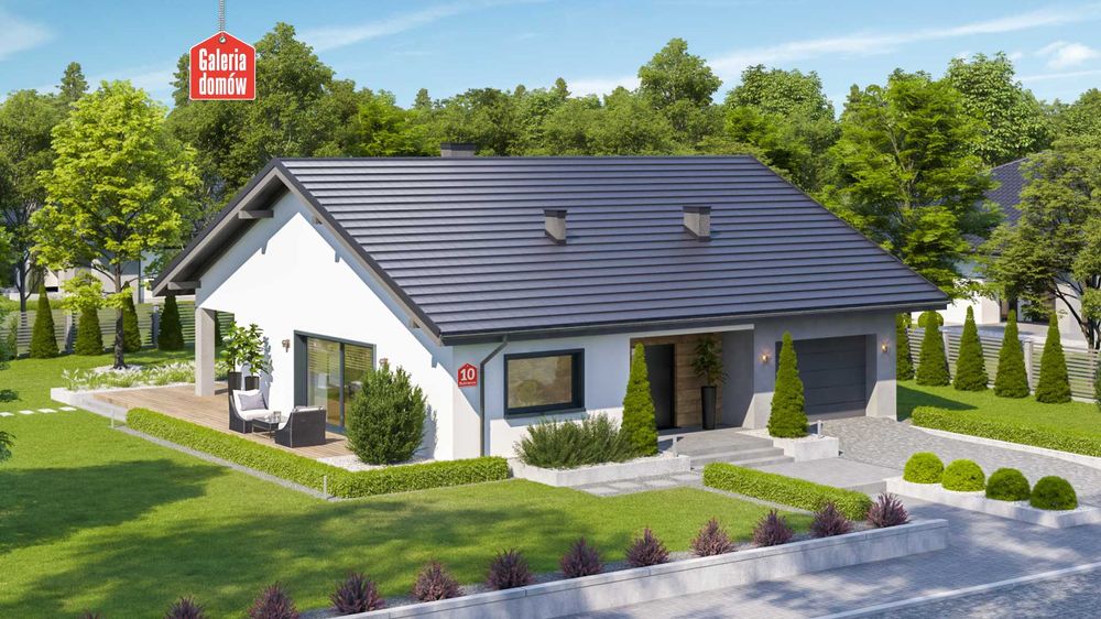 Dom parterowy z garażem oraz dużą działką W CENIE MIESZKANIA