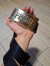 Кожаный ремень Prada, длина 123 см