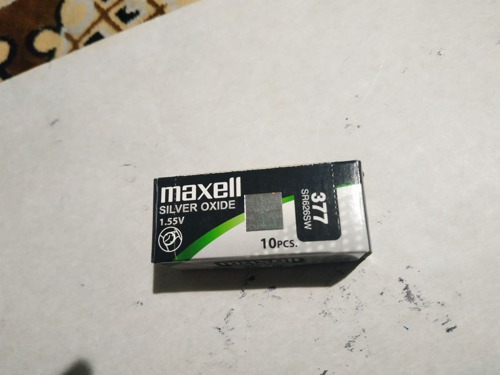 Батарейки Maxell AG-4 silver oxide sr626sw/377 новые.