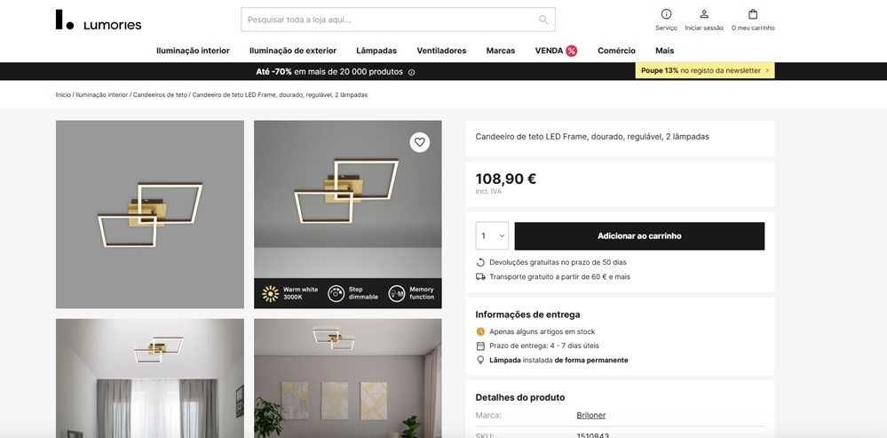 Candeeiro de teto LED 2 luzes orientáveis (297)