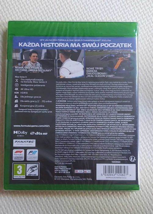 Gra F1 xbox series 2021 NOWA orginał sprzedam lub zamienię na grę pc