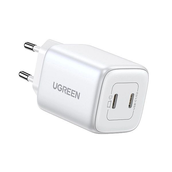 Szybka ładowarka GaN 2 x Usb-c 45w Qc Pd Ugreen Cd294 - biała