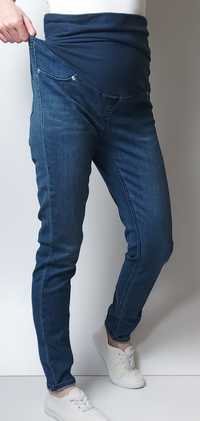 H&M MAMA_jeansy ciążowe Super Skinny_L L77cm