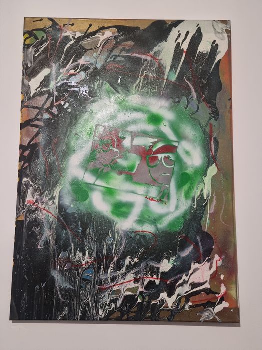 Oryginalny obraz abstrakcyjny inspirowany Rick and Morty – 50x70 cm.