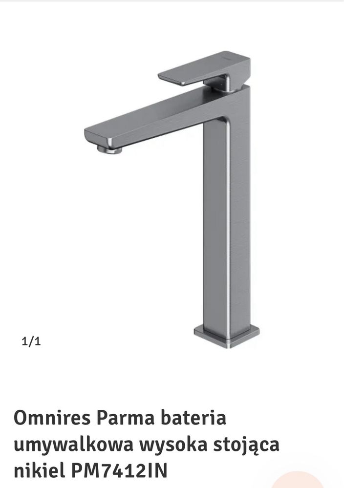 Bateria umywalkowa Omnires Parma nikiel