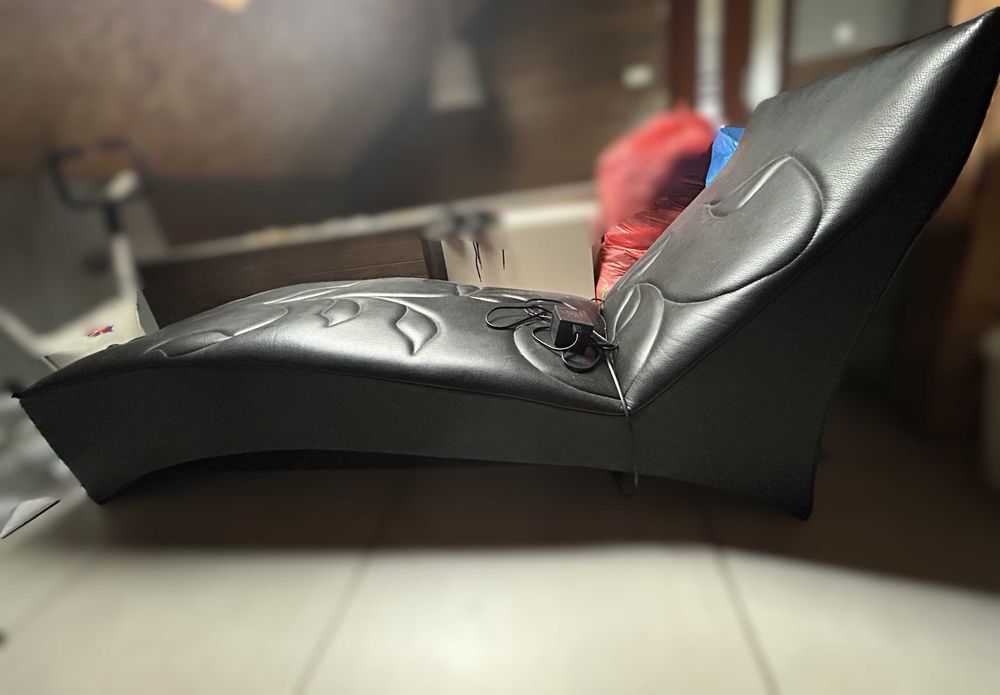 Fotel skórzany do masażu, masażer, skóra naturalna, regulacja strefy