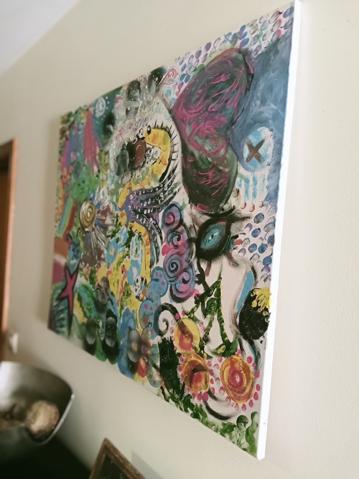 Quadro pintura em acrílico