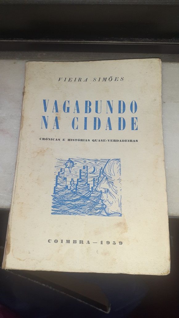 Vieira Simões Vagabundo na cidade 1959 Rui Knopfli ilustração raro