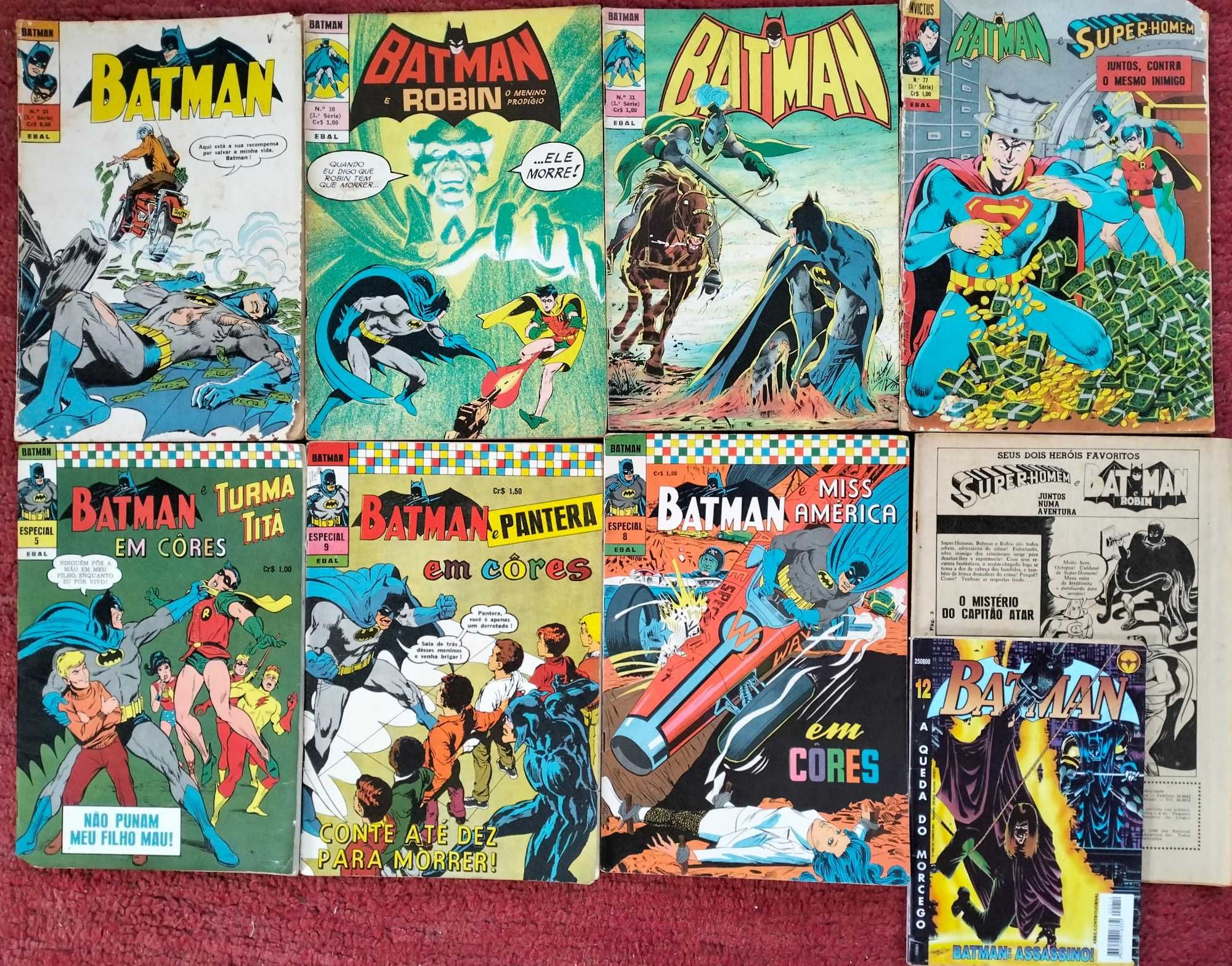 Batman, BD 27 livros + 18 Revistas da EBAL e APR