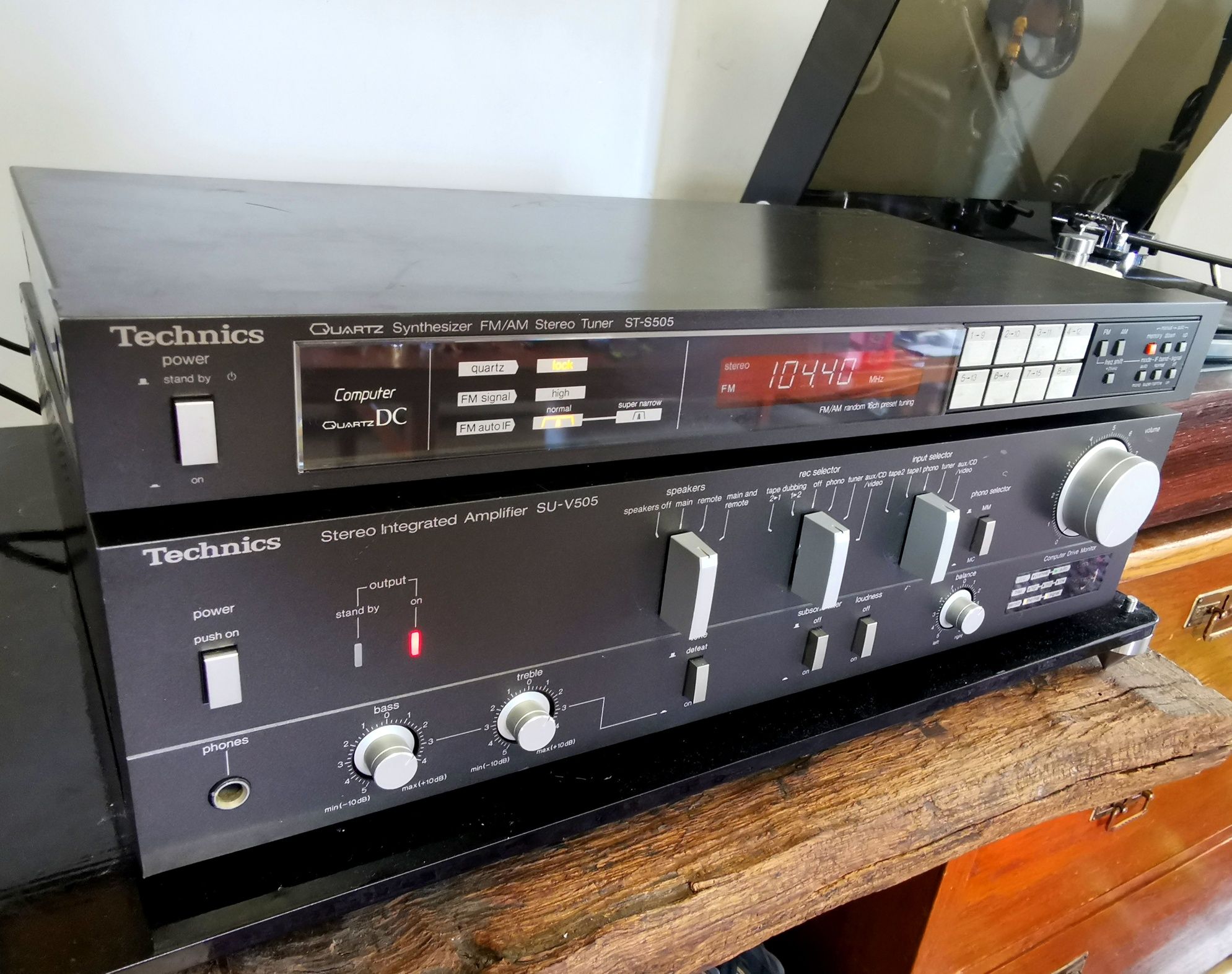 Wzmacniacz Technics SU-V505+Tuner ST-s505 Zestaw stereo vintage