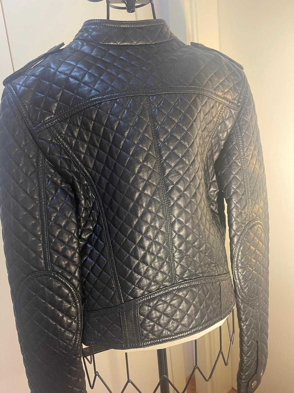 D&G original | Blusão de marca | pele verdadeira | cor preta | Novo