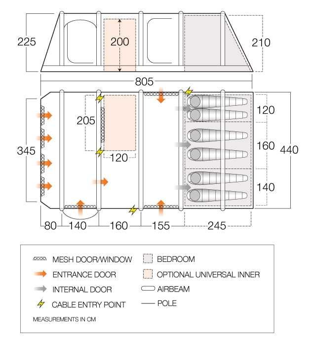 namiot 6 osobowy Vango Anantara IV Air TC 650XL