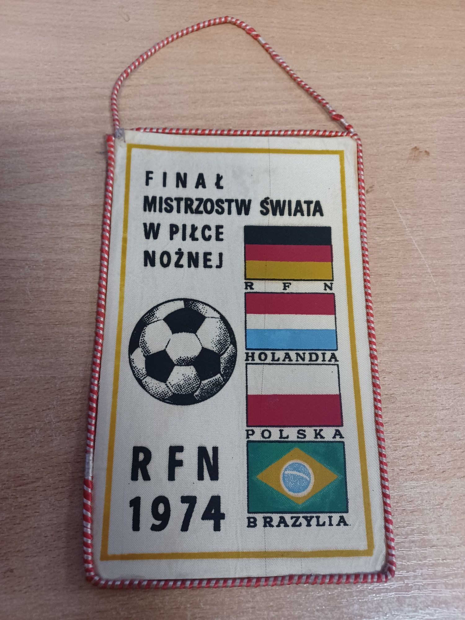 Proporczyk Finał Mistrzostw Świata w Piłce Nożnej RFN 1974