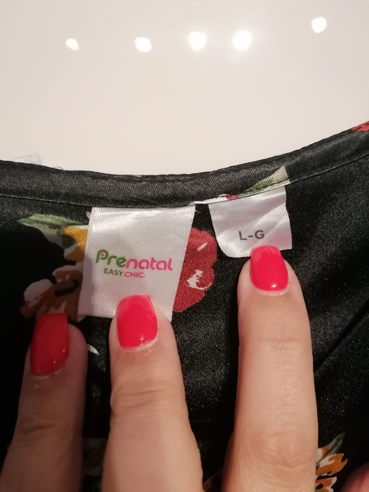 Túnica acetinada prémamã da Prénatal easy chic Tamanho L/G
