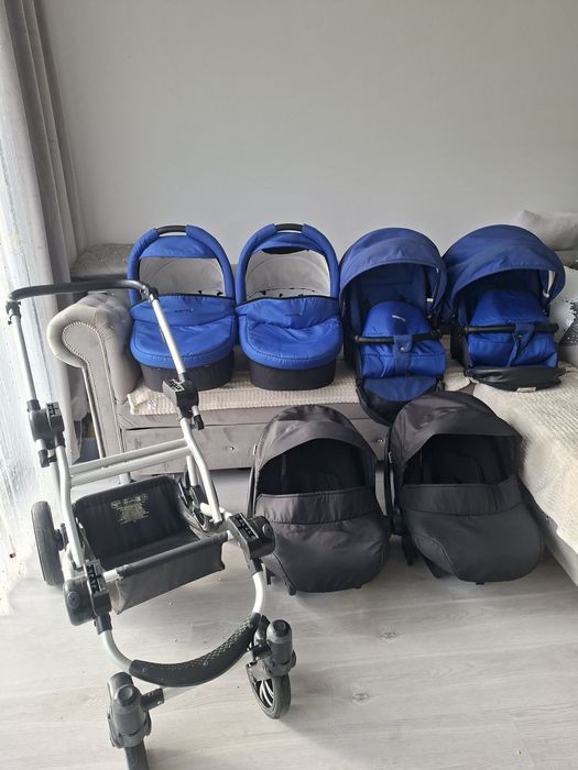 Wozek bebetto 42 3w1 blizniaczy dla bliźniakow duo podwójny rok po rok