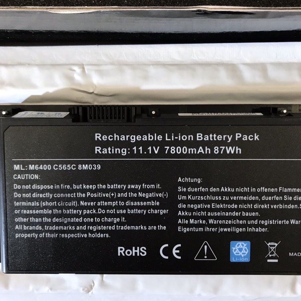 Bateria DELL Precision M6400 - NOVO