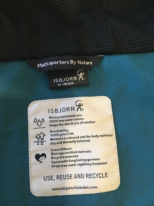 Casaco shell Monsune de sueca Isbjörn 158/164, verde/azul