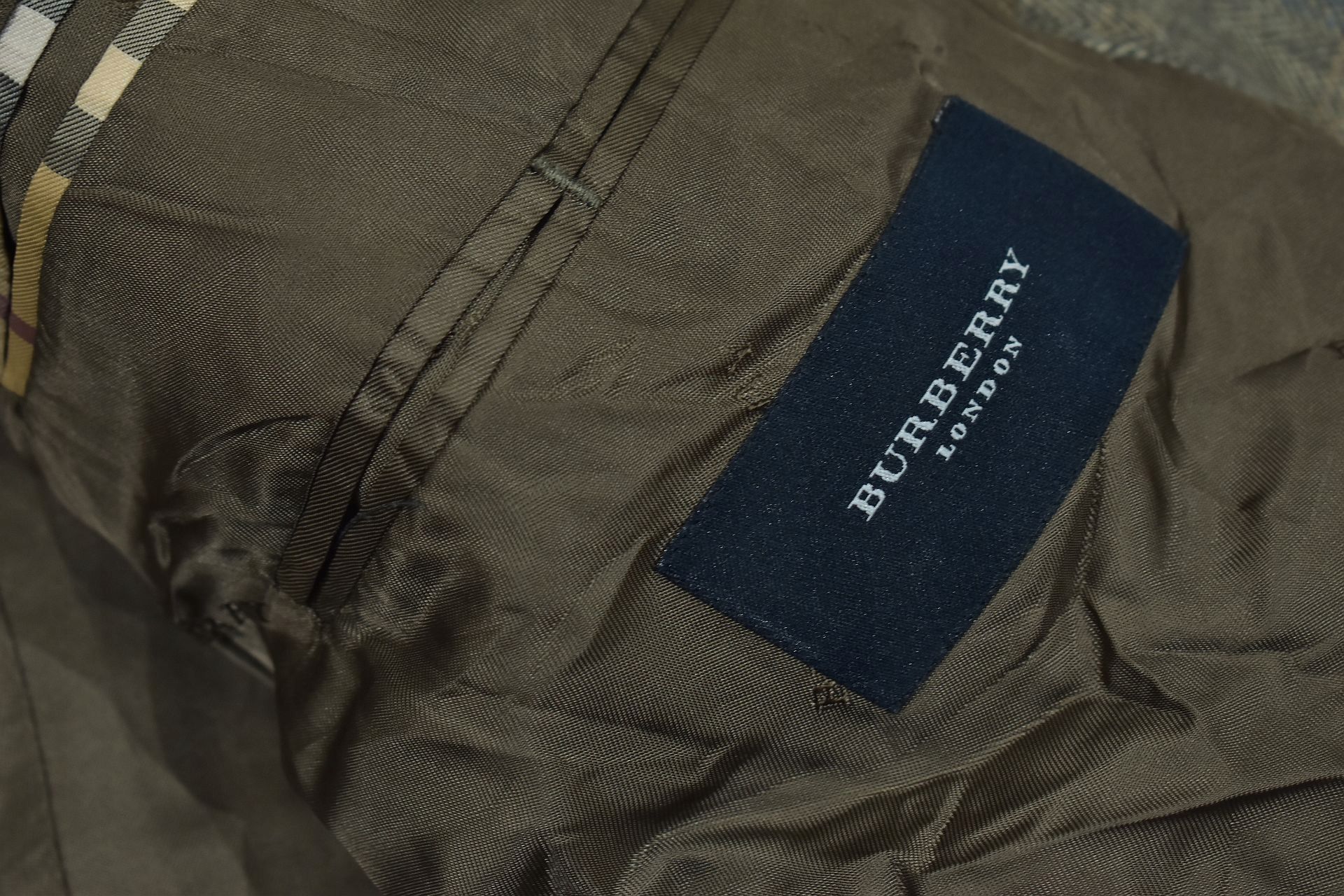 Burberry Wełniana Marynarka Męska Jodełka 26 52