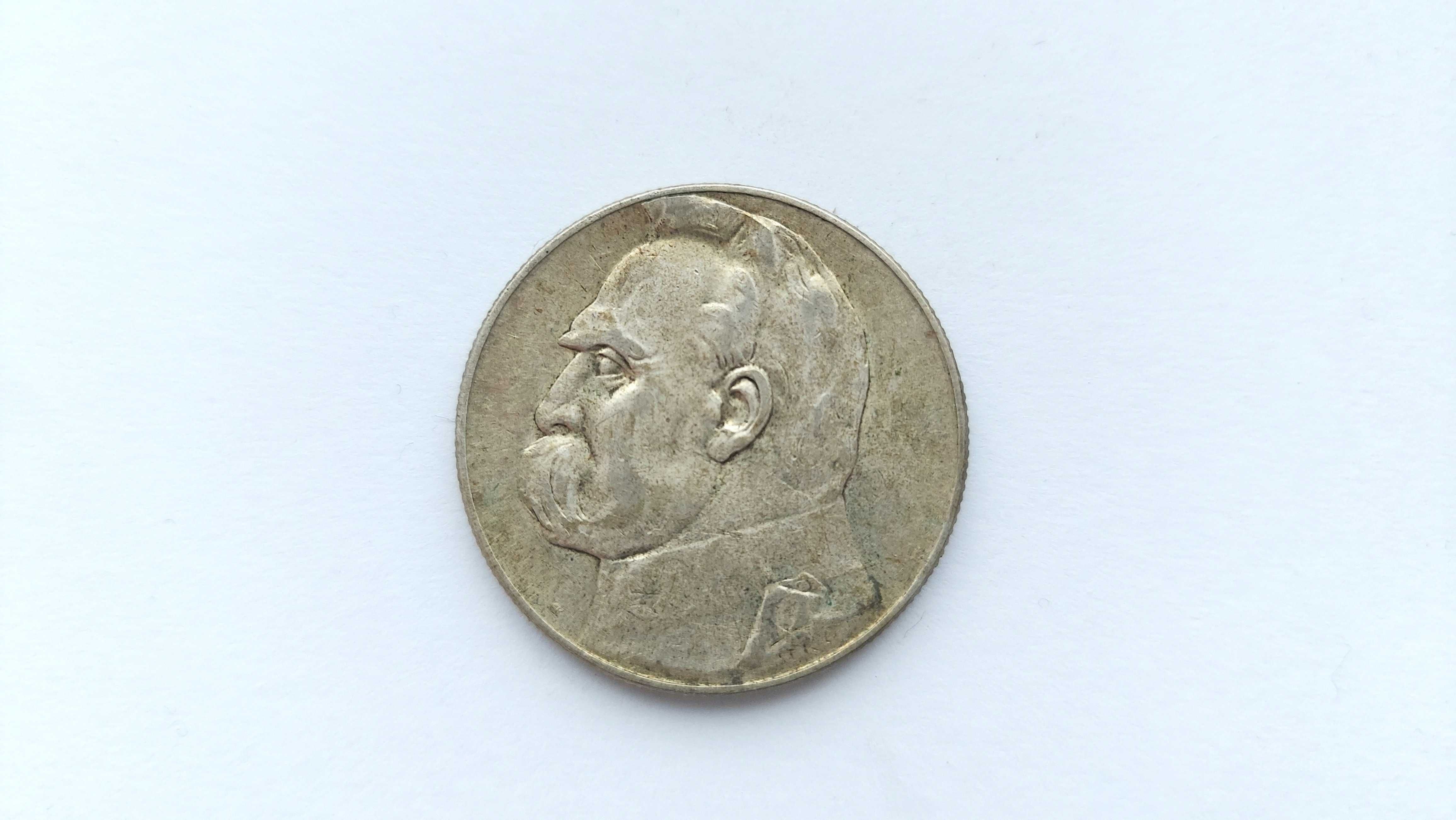 Moneta srebrna PRZEDWOJENNA 5 zł Józef PIŁSUDSKI z 1936 r roku 1