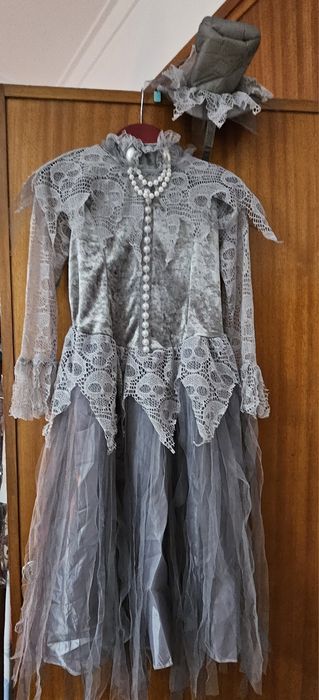 Vestido Halloween, Menina 8,9 anos, Noiva Cadaver