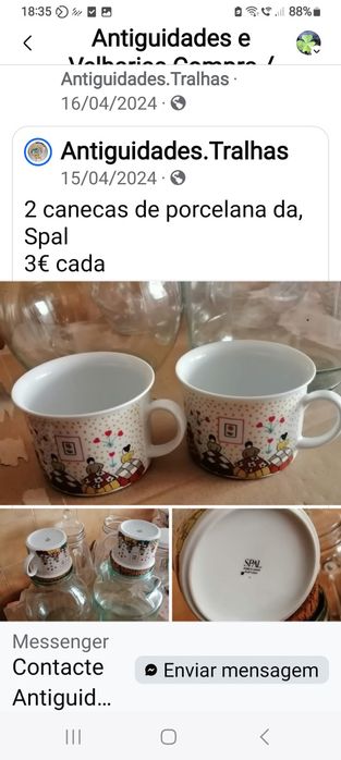 Várias canecas.  Loiça.Vidro.Esmalte
