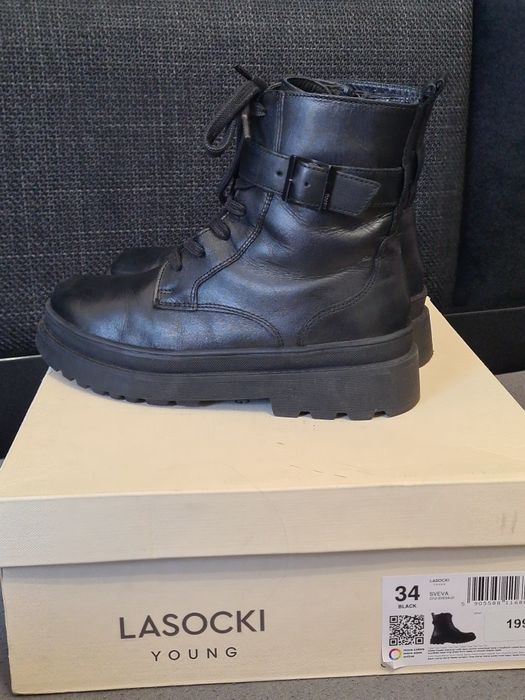 Buty sztyblety skórzane Lasocki, adidas trapery terrex zimowe ocieplan