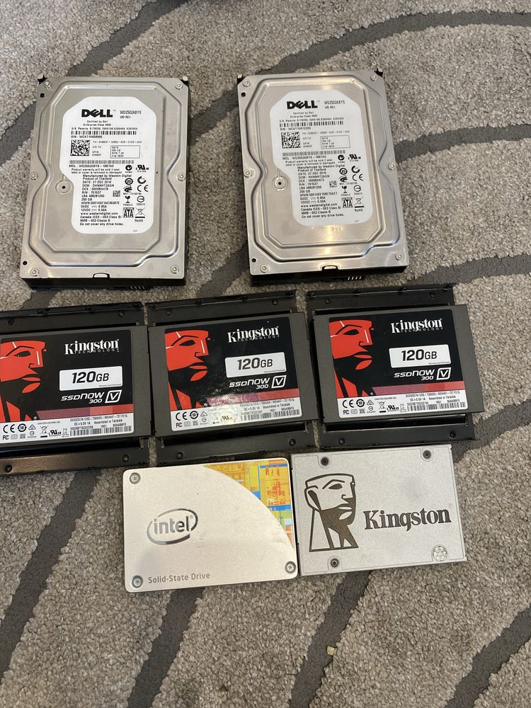 Жосткий диск Dell, kingston,Intel