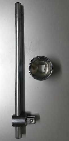 Chave de caixa sextavada 32mm + manípulo