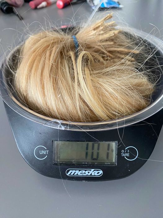 Włosy naturalne, blond - 47 cm