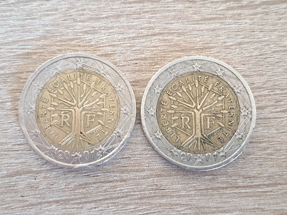 Poszukiwana moneta 2 Euro 2001 dwie sztuki