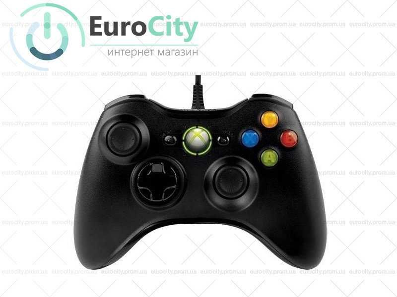 Проводной геймпад Microsoft Xbox 360 Controller Black для ПК