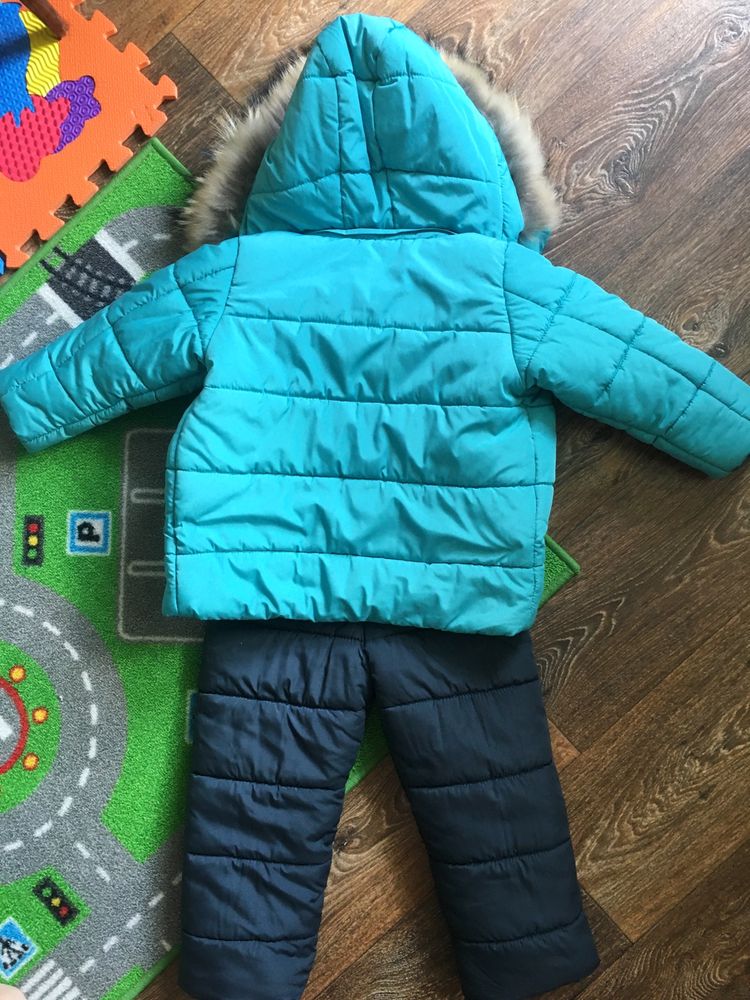 Дитячий зимовий комплект куртка та комбінезон