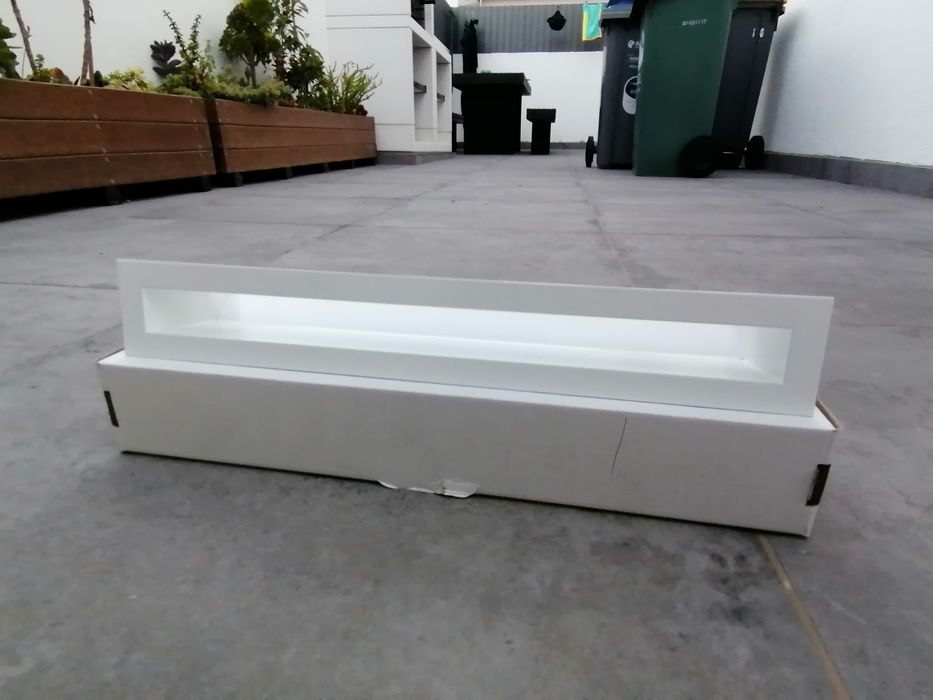 Grelha Tria Design Branca 400x60mm