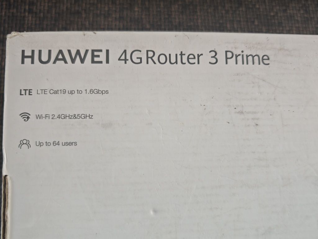 Huawei router 4G+ 3 Prime LTE cat19 bardzo szybki internet agregacja