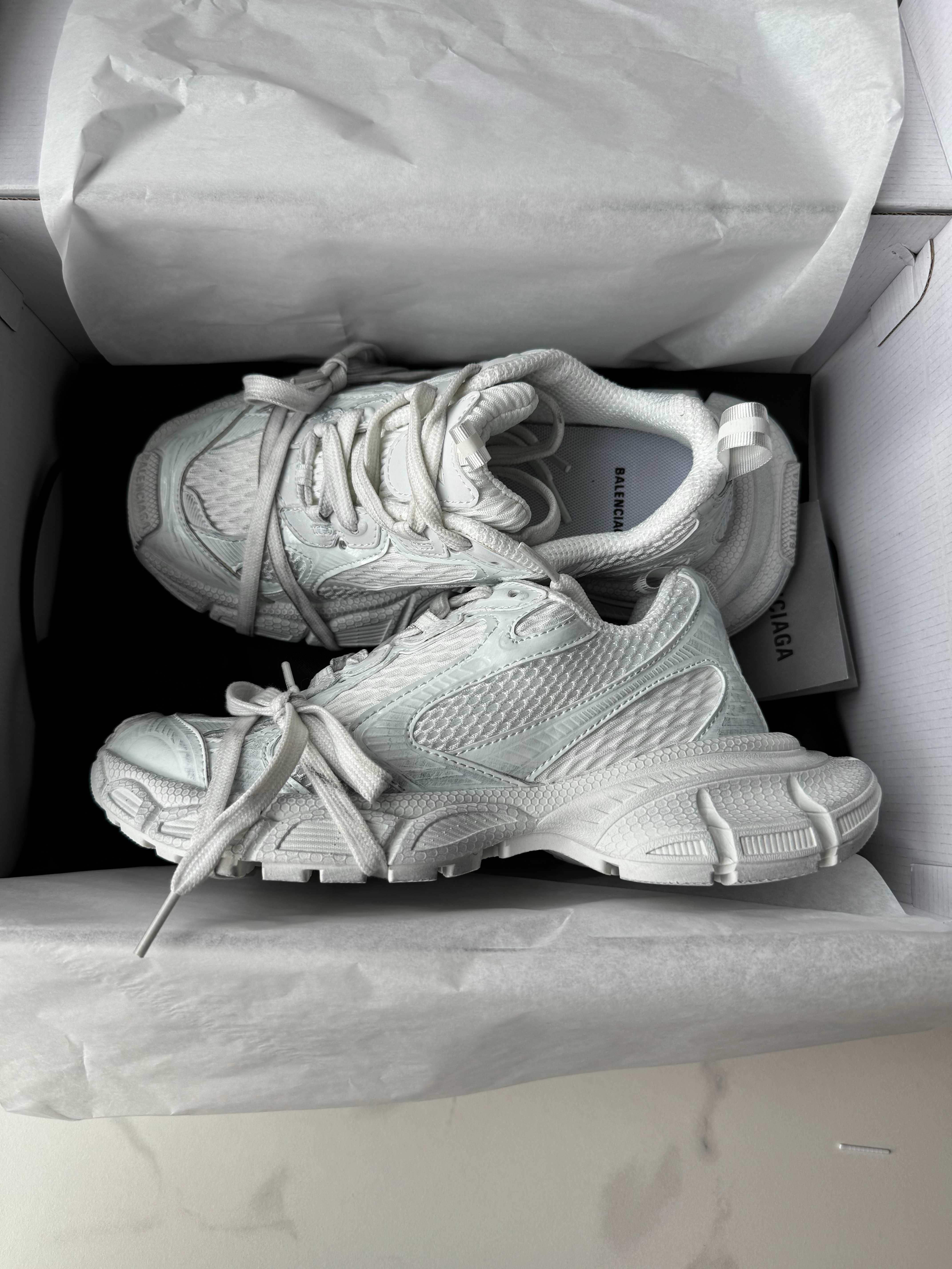 Кросівки Balenciaga 3XL White Silver / Dirty White / кроси Баленсіага