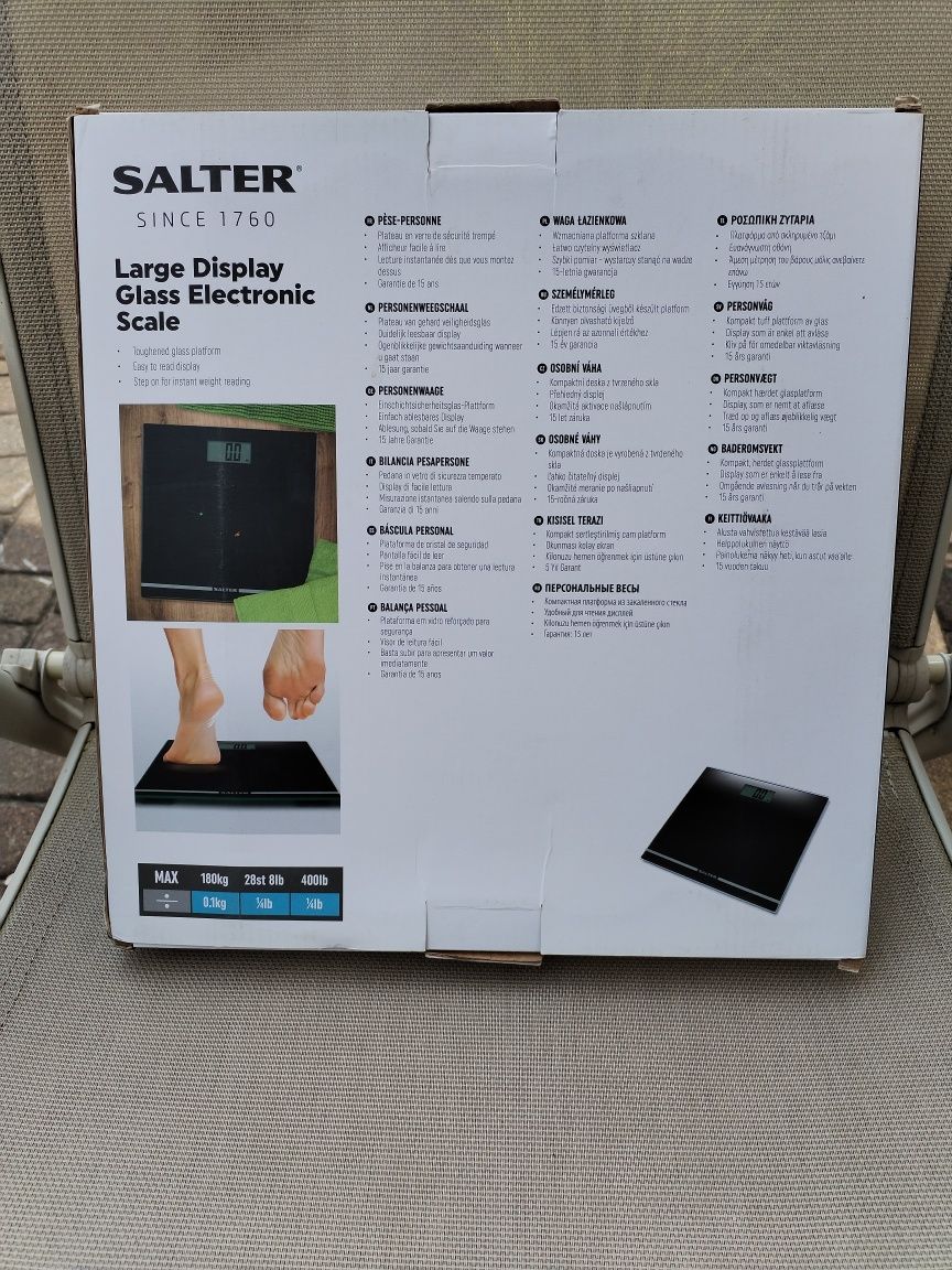 Waga łazienkowa szklana Salter nowa okazja