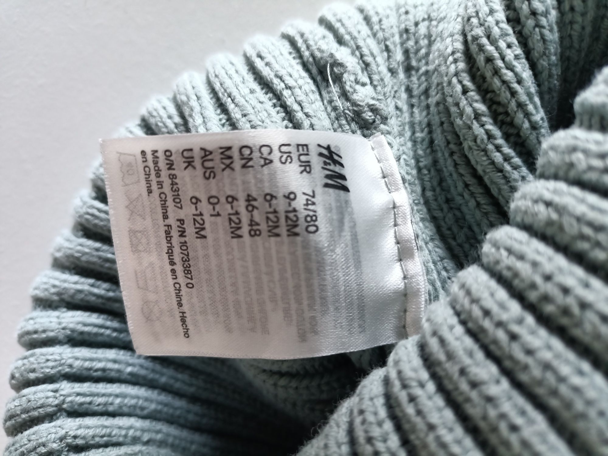 Czapka wiosna jesień rozmiar 74 80 firmy h&m hm