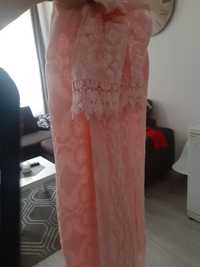 Sukienka L/XL różowa koronka, jak Nowa