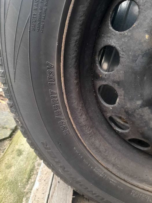 Koła 17 na felgach stalowych ,opony zimowe