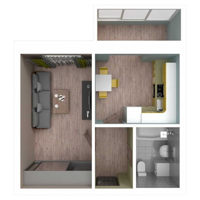 1-кімнатна квартира в класному районі.