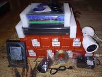 System monitoringu. Rejestrator bez dysku ,switch, 8 kamer 2mpix