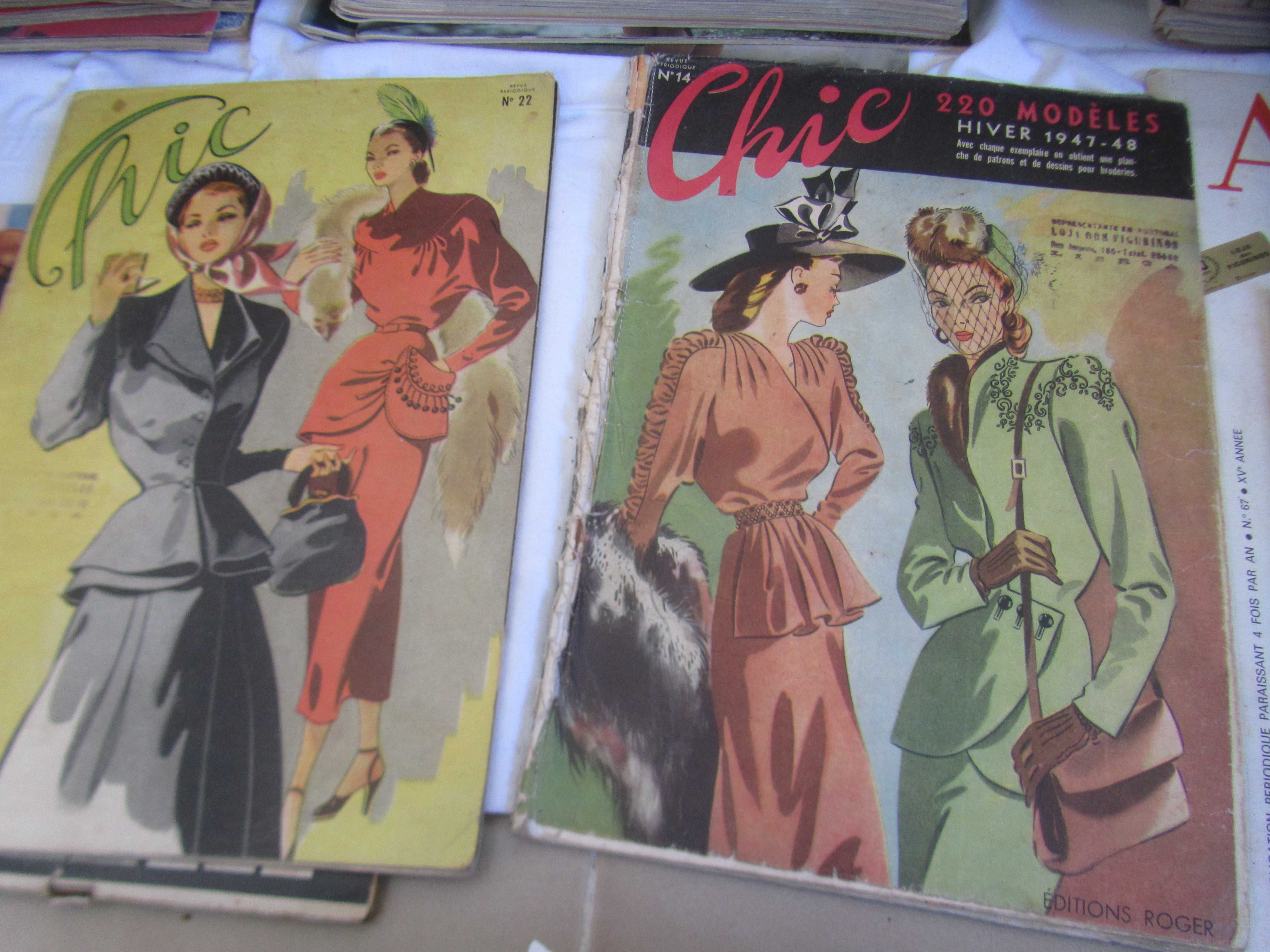 revistas de moda antigas anos 40 a 80 burda, elegantíssima, elégance