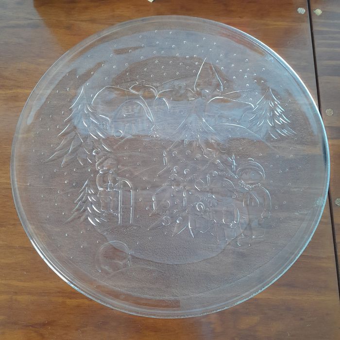 Prato vidro 30 cm bolos