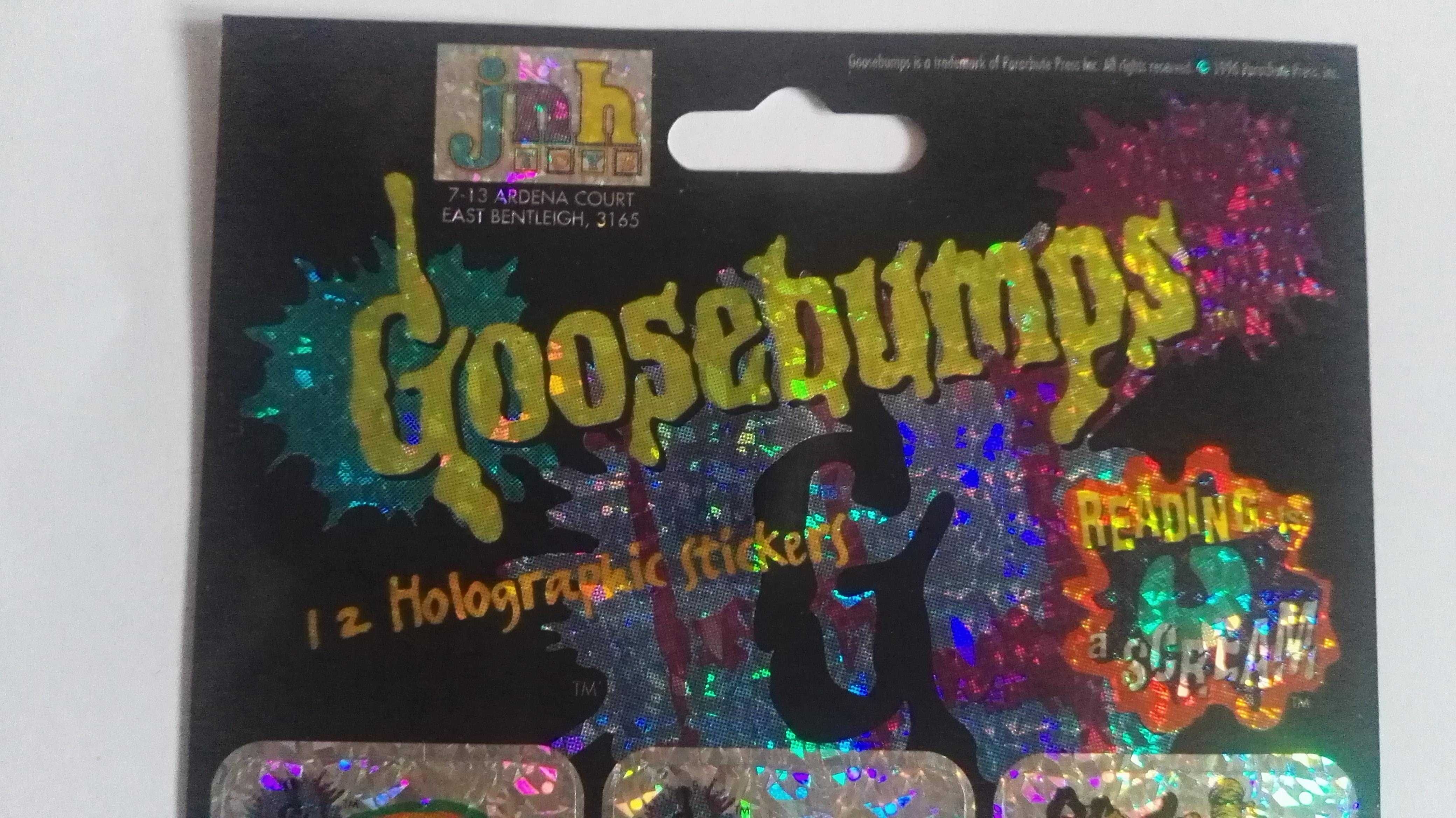 Детские наклейки голографические (наліпки, stickers) Goosebumps(1996).