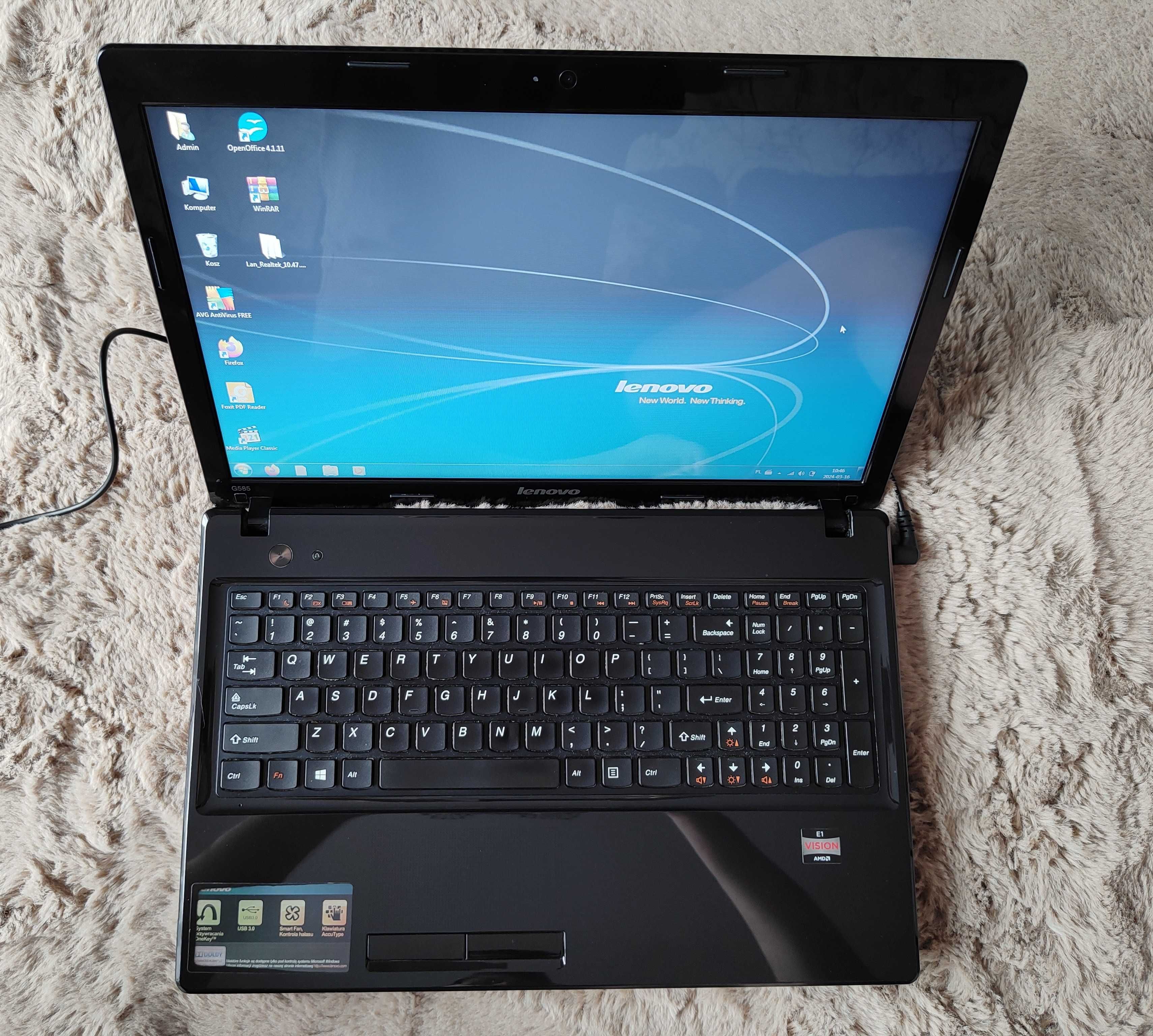 Laptop Lenovo G585 SSD 120GB