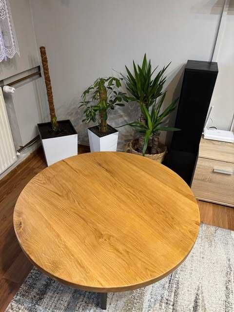 Stolik kawowy dębowy loft 81 cm.