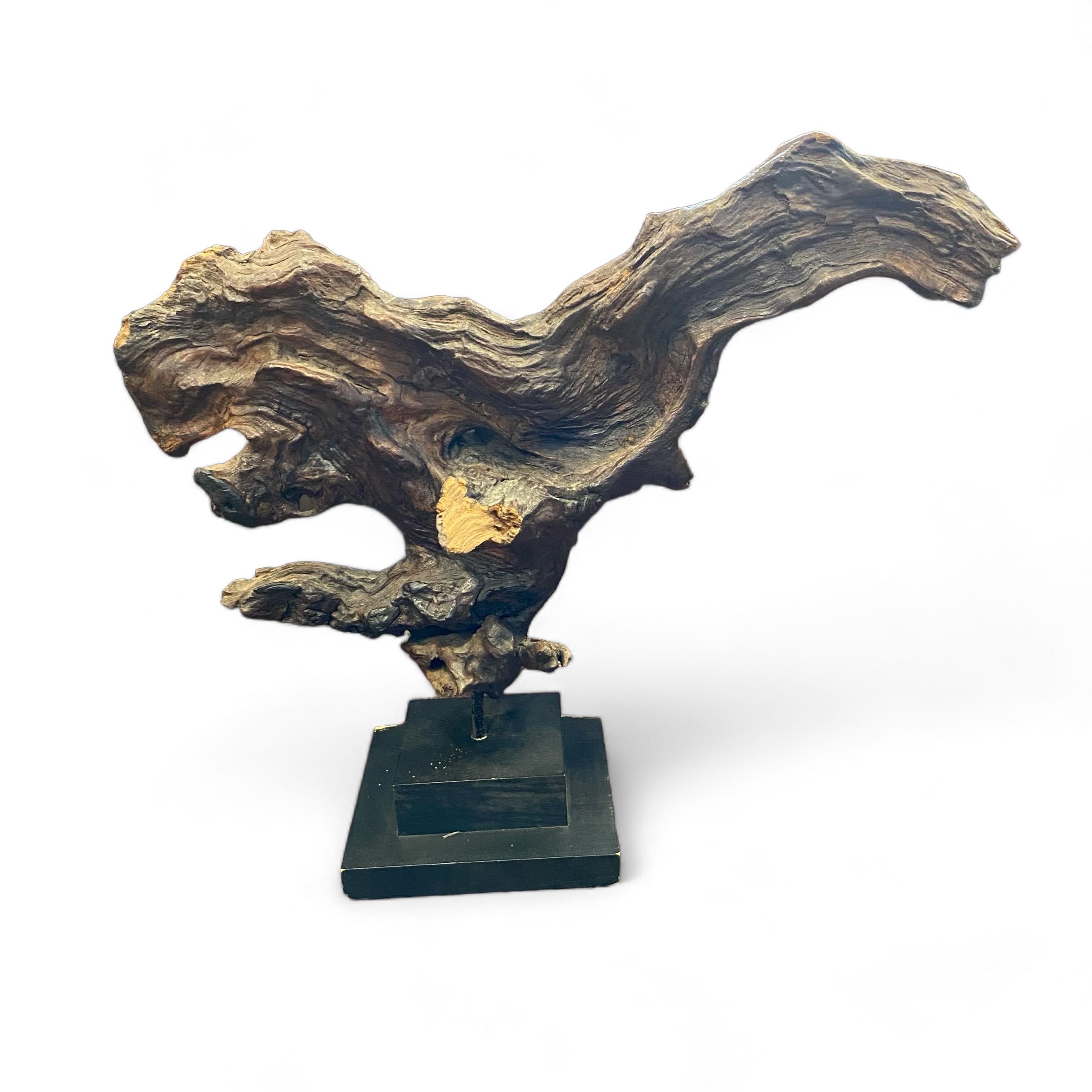 Estatueta Decorativa Madeira Castanho “Tronco”