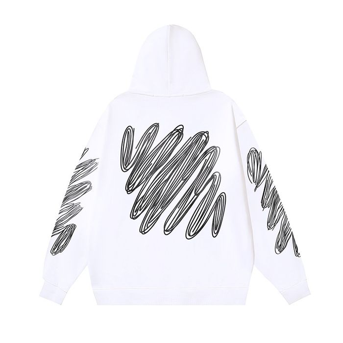 OFF-white худи мужское оверсайз унисекс черное оригинал кофта капюшон